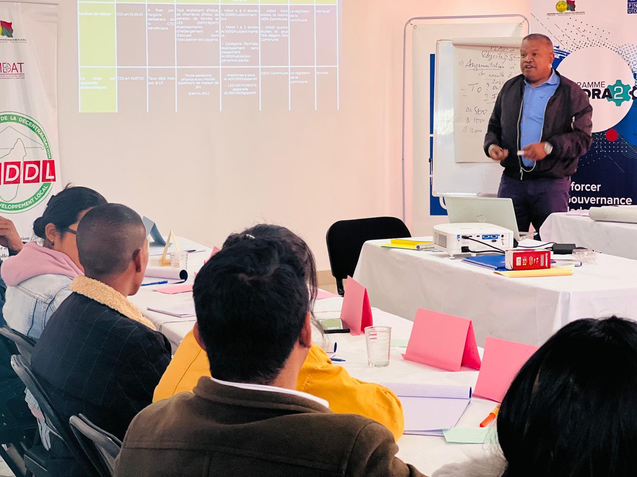 Formation des Communes en Gestion du territoire, Mobilisation des ressources et Gestion budgétaire avec RINDRA 2 du PNUD